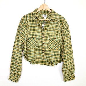 BDG urban outfitters cropped flannel button down shirt